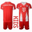 2025-2026 Bayern Munich red white kid soccer jerseys home
