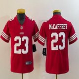 Youthn Nike San Francisco 49ers #23 Christian McCaffrey red Color Rush Limited Jersey-BD