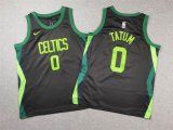 Youth Nike Boston Celtics #0 Jayson Tatum black nba basketball jerseys city version