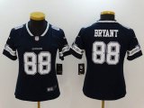 women Nike Dallas Cowboys #88 Dez Bryant dark blue color Rush Limited Jersey