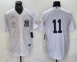 Nike New York Yankees #11 Anthony Volpe white MLB baseball Jersey Joint name -BD 04