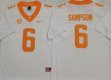 Tennessee Volunteers #6 Dylan Sampson white college football jerseys