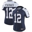 Women Dallas Cowboys #12 Roger Staubach Nike blue white Color Rush Limited Jersey