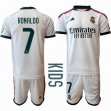 2026-2027 Real Madrid club #7 RONALDO white kids soccer jerseys home
