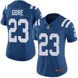 Women Colts #23 GFrank Gore blue nike Color Rush Limited Jerseys