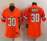 Women Denver Broncos #30 Terrell Davis Nike orange Color Rush Limited Jersey-BD 01