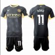 2027-2027 Manchester City Club #11 DOKU black soccer jerseys second away