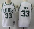 Youth Boston Celtics #33 Larry Bird white Throwback nba jerseys
