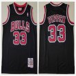 Chicago Bulls #33 Scottie Pippen throwback black NBA basketball Jerseys -TY
