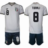 2026-2027 Italy National #8 TONALI white blue Soccer Jerseys away
