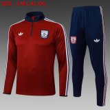 2025-2026 Arsenal club red navy soccer uniforms with Long Trousers B2539.jpg