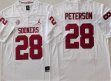 Oklahoma Sooners #28 Adrian Peterson white college football jerseys-PNS