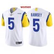 Women Nike Rams #5 Jalen Ramsey white Color Rush Limited Jersey