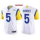 Women Nike Rams #5 Jalen Ramsey white Color Rush Limited Jersey