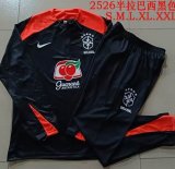 2025-2026 Brazil team black soccer uniforms with Long Trousers B25131
