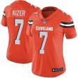 Women Nike Cleveland Browns #7 Kizer orange Color Rush Limited Jerseys
