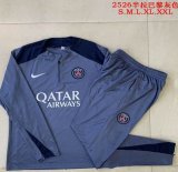 2025-2026 Paris Saint-Germain club gray soccer uniforms with Long Trousers B25104