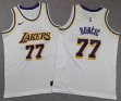 Youth Nike Los Angeles Lakers Luka Doncic #77 white NBA Basketball jerseys HL