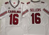 South Carolina Gamecock #16 LaNorris Sellers White college football jerseys