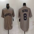 New York Yankees #8 Yogi Berra gray baseball jerseys-BD 01 New York Yankees #8 Yogi Berra gray baseball jerseys-BD 01
