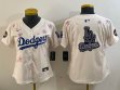 Youth 2025 Nike Los Angeles Dodgers beige majestic baseball jerseys Sakura plate 03