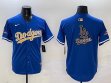 Los Angeles Dodgers blank blue gold fashion baseball Jerseys-BD 03