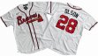 Atlanta Braves 28# Matt Olson Nike White Home Replica Player Name Jersey