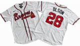 Atlanta Braves 28# Matt Olson Nike White Home Replica Player Name Jersey