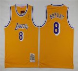 Youth Los Angeless Lakers 8 Kobe Bryant yellow throwback basketballJersey