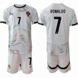 2025-2026 Portugal team #7 RONALDO white soccer jerseys away -HQ