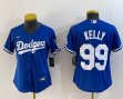 Women Los Angeles Dodgers #99 Kelly Nike blue majestic baseball Jersey-BD