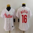 Youth Nike Philadelphia Phillies #16 Brandon Marsh white majestic baseball jerseys 01
