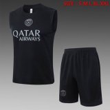 2025-2026 Paris Saint-Germain club black soccer vest uniforms D25278