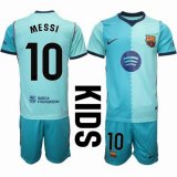 2026-2027 Barcelona club #10 MESSI skyblue kid soccer jerseys second away