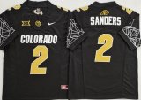 Colorado Buffaloes #2 Shedeur Sanders black college football jerseys-PNS 02