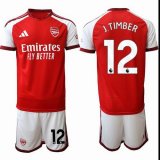 2026-2027 Arsenal club #12 J.TIMBER red white soccer jerseys home