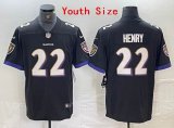 Youth Nike Baltimore Ravens #22 Derrick Henry black Color Rush Limited Jersey