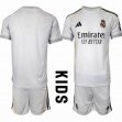 2025-2026 Real Madrid club white kid soccer jerseys home