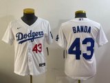 Youth Nike Los Angeles Dodgers #43 Anthony Banda white majestic baseball jerseys