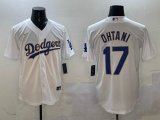 Los Angeles Dodgers #17 Shohei Ohtani Nike white gold baseball Jerseys -BD 02
