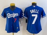 Youth Los Angeles Dodgers #7 Blake Snell Nike blue baseball Jersey 01