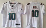 Women Miami Dolphins 10# Tyreek Hill white Nike Vapor F.U.S.E. Limited Jersey