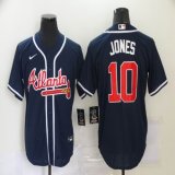 Nike Atlanta Braves #10 Chipper Jones dark blue majestic baseball jerseys