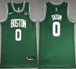 Youth Nike Boston Celtics #0 Jayson Tatum green nba basketball jerseys Hot press font