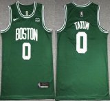 Youth Nike Boston Celtics #0 Jayson Tatum green nba basketball jerseys Hot press font