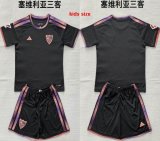 2026-2027 Seville club black kids soccer jerseys thrid away