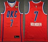 Nike oklahoma City Thunder #7 Chet Holmgren orange basketball jersey-XD