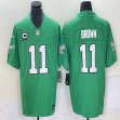 Nike Philadelphia Eagles #11 Carson A.J. Brown green throwback Color Rush Limited Jersey-BD 02