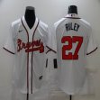 Nike Atlanta Braves #27 Austin Riley white majestic baseball Jerseys