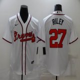 Nike Atlanta Braves #27 Austin Riley white majestic baseball Jerseys